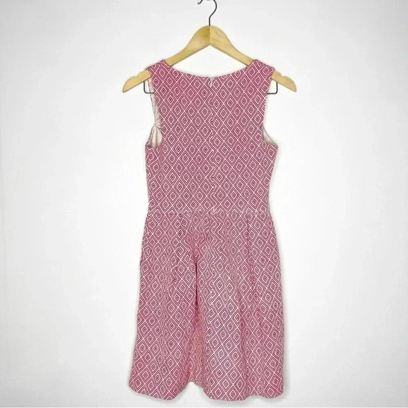 Hutch Anthropologie Pink Cream Sleeveless Dress Fit Flare Size 4 - Picture 8 of 8